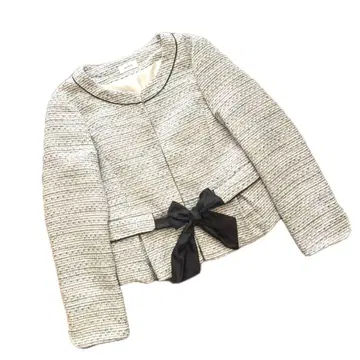 퓨어라스트 노카라 자켓 그레이 L 13호 포멀 엄마 여성 수트