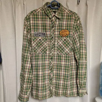 Subciety 체크 무늬 긴팔 셔츠 XL