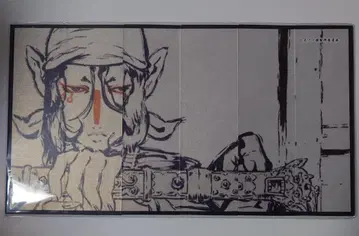 모노노케 미니 병풍 묵화 약장수