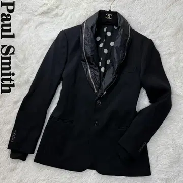 레어 Paul Smith 폴스미스 지퍼 라펠 테일러드 자켓 블랙