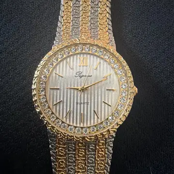 [ 작동품 ] 페가수스 Pegasus 쿼츠 손목시계 골드 실버