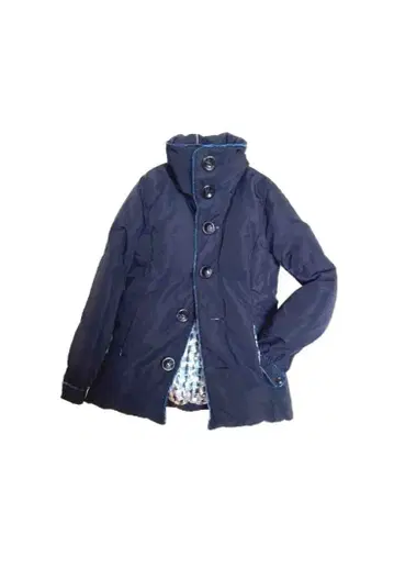 ponk 네이비 화이트 구스 다운 자켓 S 벨벳 파이핑