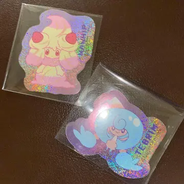 포켓몬스터 키라홀로그램 스티커 남코 마휘핑