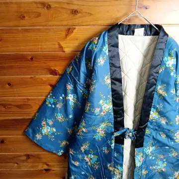 한텐 반텐 반텐 반텐 한텐 도테라 짱짱코 꽃무늬 올 패턴 파랑 구제 의류