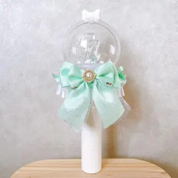 응원봉 리본 응원봉 데코 민트 그린 그린