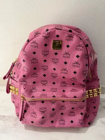 MCM 핑크 백팩 대용량 새상품급
