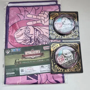 원피스 코라손 생일 캔뱃지 타월