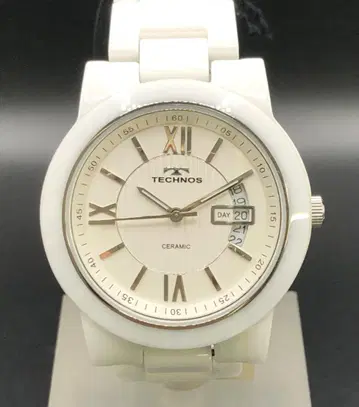 [ MANT-147 ] 테크노스 T9563 세라믹 브레이슬릿 워치 미사용