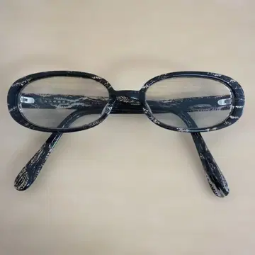 하쿠산 안경점 오벌 안경 블랙/베이지