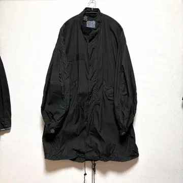 m65 실물 medium 피쉬테일 후드티 모즈 코트 블랙 염색