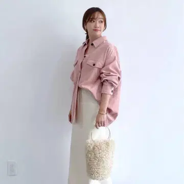 babylone 콜 셔츠 블루종 핑크