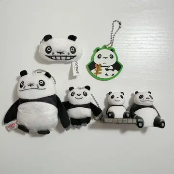 팬더코팬더 가챠가챠 마스코트 라이트 핑 키링 세트