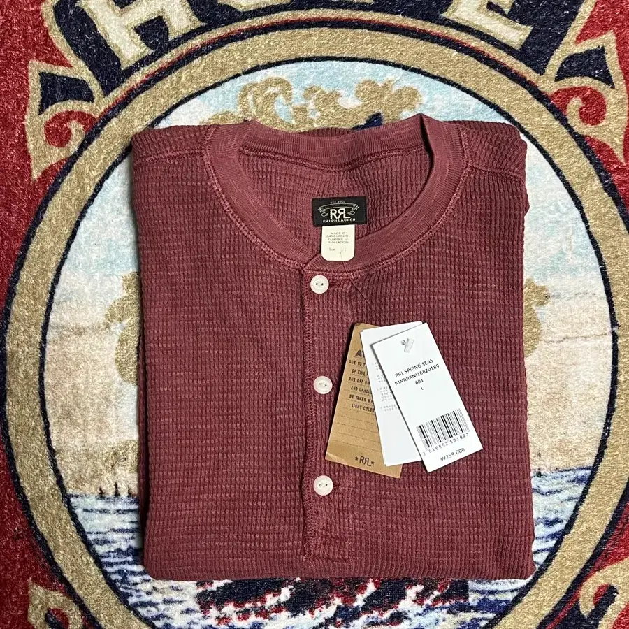 RRL Waffle Knit Henry Shirt #rrl,#더블알엘,#헨리넥,#와플니트,#헨리