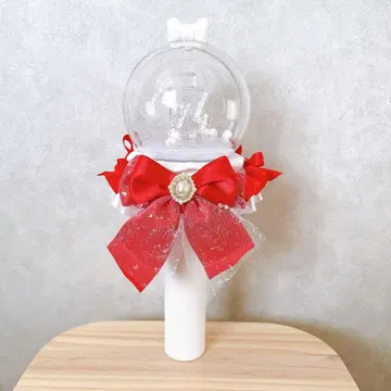 응원봉 리본 응원봉 데코 빨간색 FRUITS ZIPPER