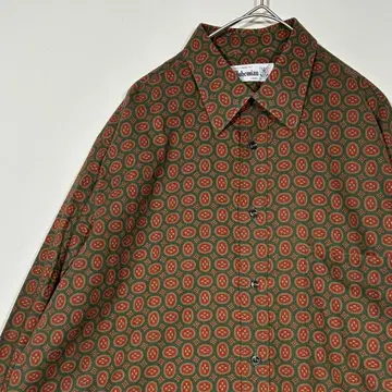 보헤미안 bohemian 올 패턴 긴팔 셔츠 구제 의류 빈티지 이탈리아제