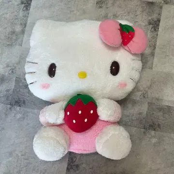 헬로키티 메가 점보 딸기 봉제 인형 키티 산리오 BIG