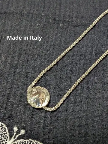 이탈리아제 크리스탈 초커 실버 925