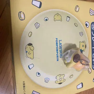 LAWSON 폼폼푸딩 플레이트와 마스코트 세트 제일복권 가챠가챠