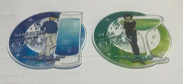 유니버셜 명탐정 코난 미스터리 레스토랑 아크릴 코스터 2개 세트