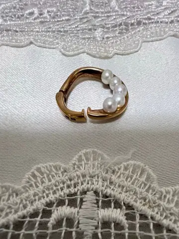 ete 이어커프 펄 ete 실버 각인925 허그 커프