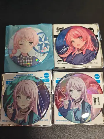 Mygo Anon 치하야 아논 캔뱃지 4개 세트