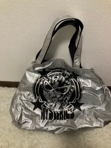 [ 새상품급 ] 히스테릭 미니 토트백 마더백 실버 레어