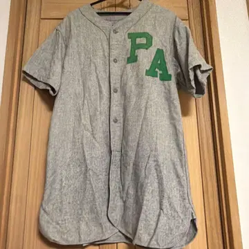 60s 울 베이스볼 셔츠 빈티지 고양이 눈