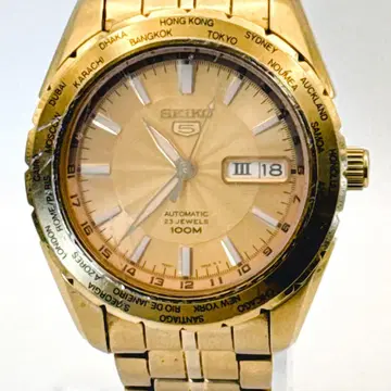 작동품 SEIKO 5 오토매틱 7S36 월드 타임 세이코 남성용 해외