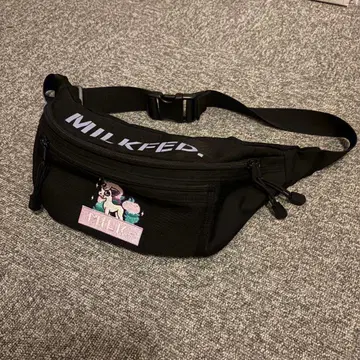 포켓몬 가라르포니타 MILKFED. 자수 블랙 웨스트 파우치 블랙