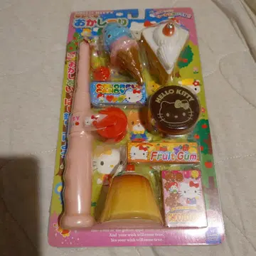 미사용 새상품 헬로키티 과자 낚시 완구 헤이세이 레트로