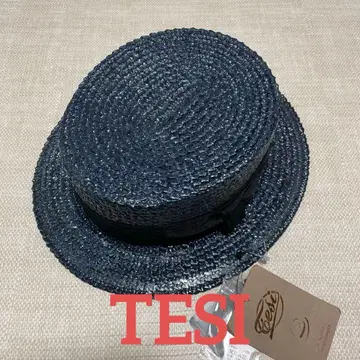 [새상품]Tesi 테시 캉캉 모자 밀짚모자 HAT 네이비 navy 네이비