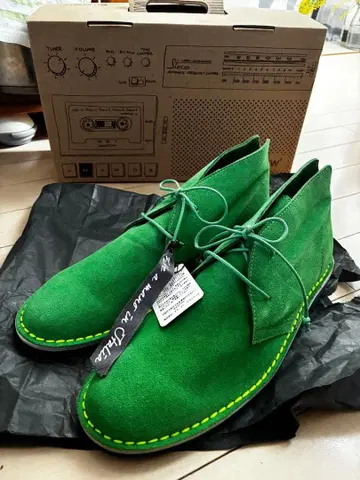 LEREW 이탈리아제 스웨이드 가죽 부츠 신발 42(약 260mm)