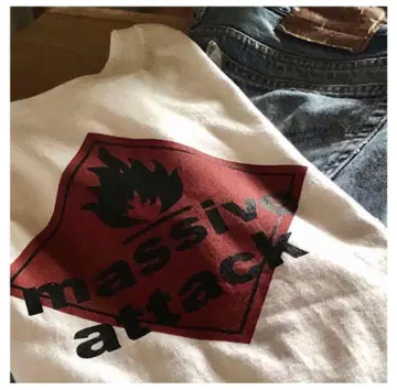 매시브 어택 티셔츠 블루 라인 3D 반시 브리스톨 S