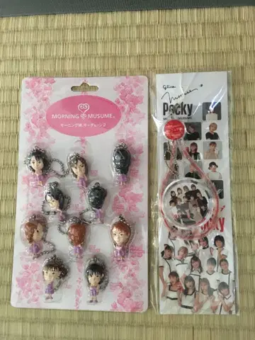 모닝구 무스메 피규어 키체인 (10명) 글리코 플래시 스트랩