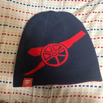 레어 아스날 니트 모자 레드 네이비 리버서블