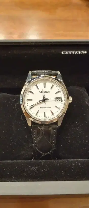 더 시티즌 CTQ57-0934 쿼츠 정품 크로커다일 벨트