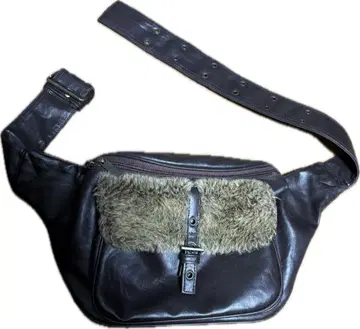 archive unknown 시크 스타일 퍼 가죽 힙색 kmrii