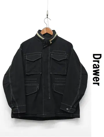 P433 Drawer 밀리터리 자켓 M65 블랙염 스티치