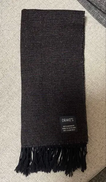 DRAKE'S 100% 캐시미어 머플러 블랙