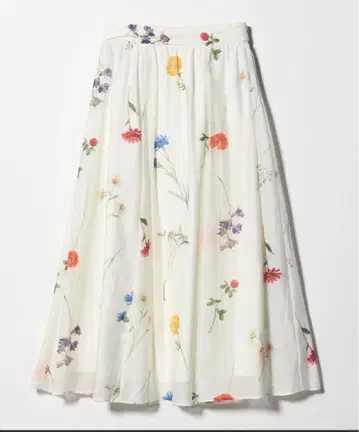 [새상품급] 그린 라벨 릴랙싱 에어리 개더 스커트 꽃무늬