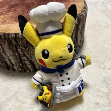 [새상품급] 포켓몬 카페 한정판 셰프 피카츄 봉제 인형 코크