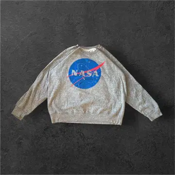 BUZZALDRIN NASA 그레이 맨투맨 기업 로고 XL