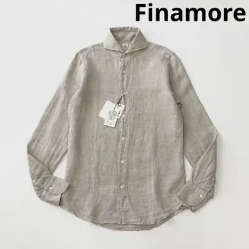 [ 미사용 ] Finamore 피나모레 SERGIO 세르지오 린넨 셔츠