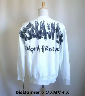 2-8. 미사용 택 포함 디스크라이머 맨투맨 트레이닝복 남성용 M