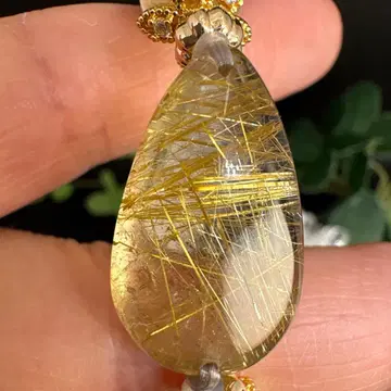 루틸 쿼츠 실버 옵시디언 팔찌