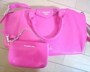 Samantha Vega 숄더백 미니 파우치 포함 로즈 핑크