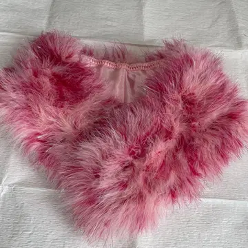 KIMO-NOBLE 빨간색 핑크 퍼 숄