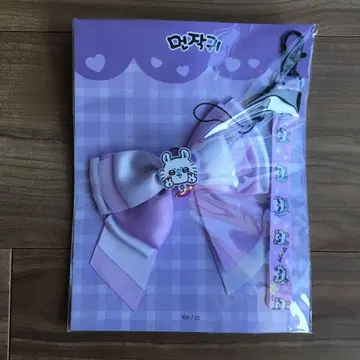 치이카와 한국 팝업 응원봉 스트랩 리본 모몽가