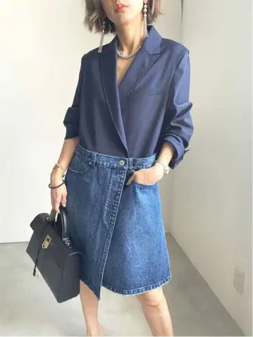 2601112 Ameri DENIM DOCKING JACKET 네이비 S