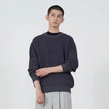 25SS YOKE MESH KNITTED CREWNECK